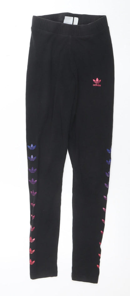 Womens UK Size XS adidas Slim Fit Leggings Black Leggings