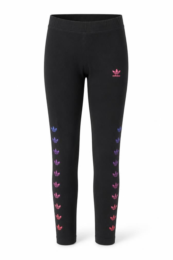 Front view of Adidas women’s black xs cotton stretch sports leggings