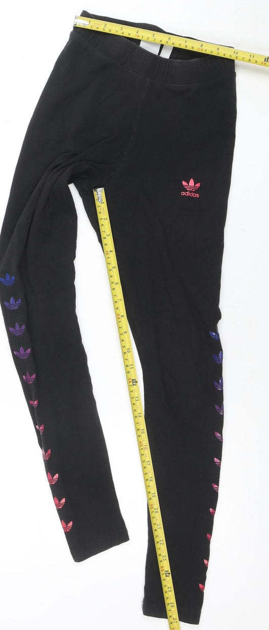 Womens UK Size XS adidas Slim Fit Leggings Black Leggings