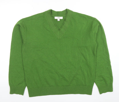 Mens UK Size M Marks and Spencer Green Pullover Jumper