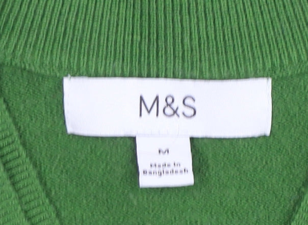 Mens UK Size M Marks and Spencer Green Pullover Jumper