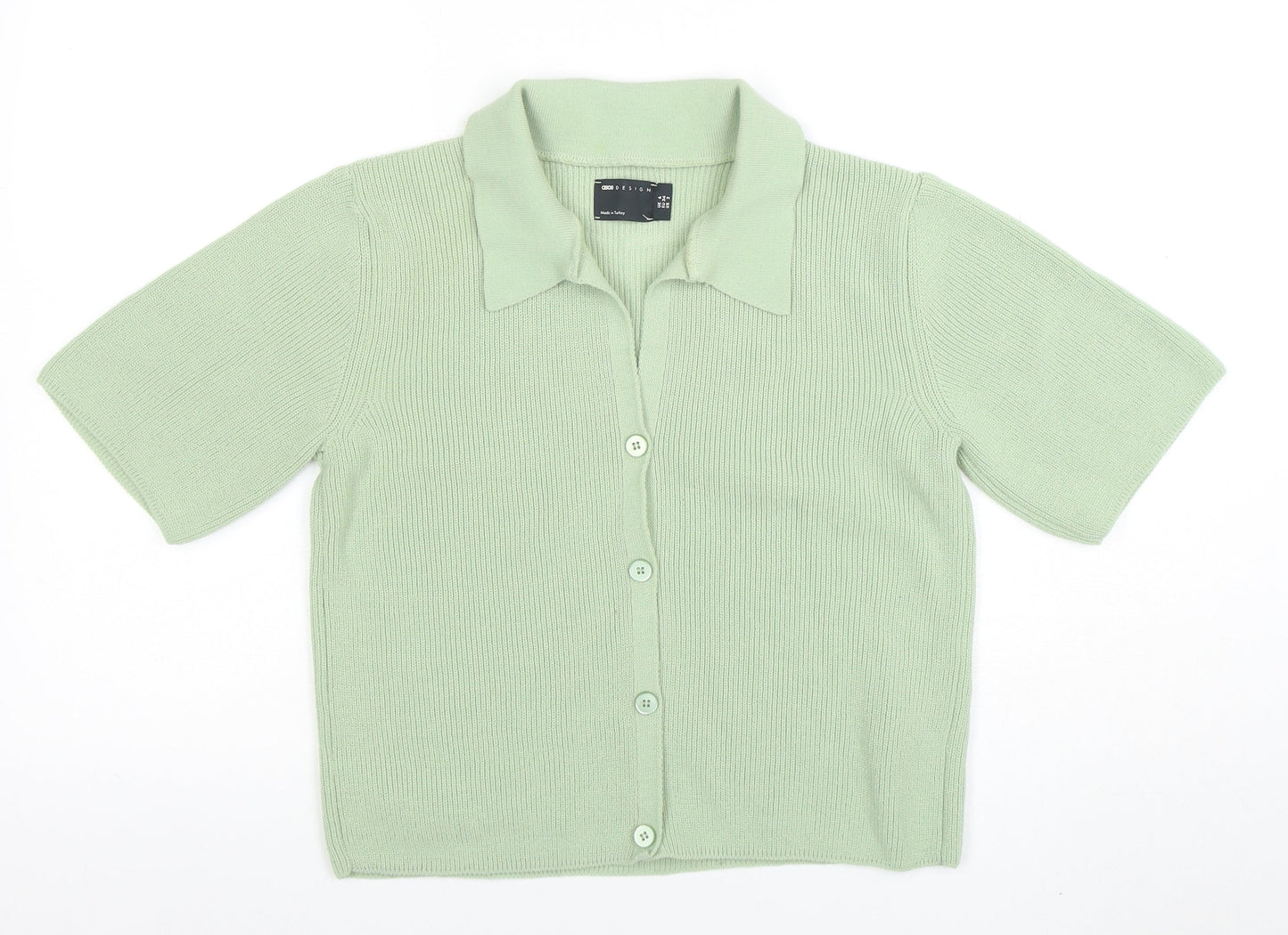 Womens UK Size 6 ASOS Green Cardigan Jumper