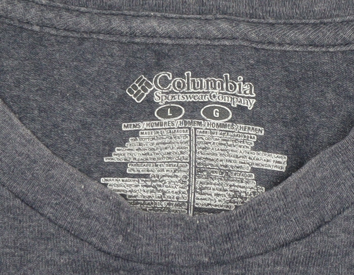 Mens UK Size L Columbia Grey  T-Shirt