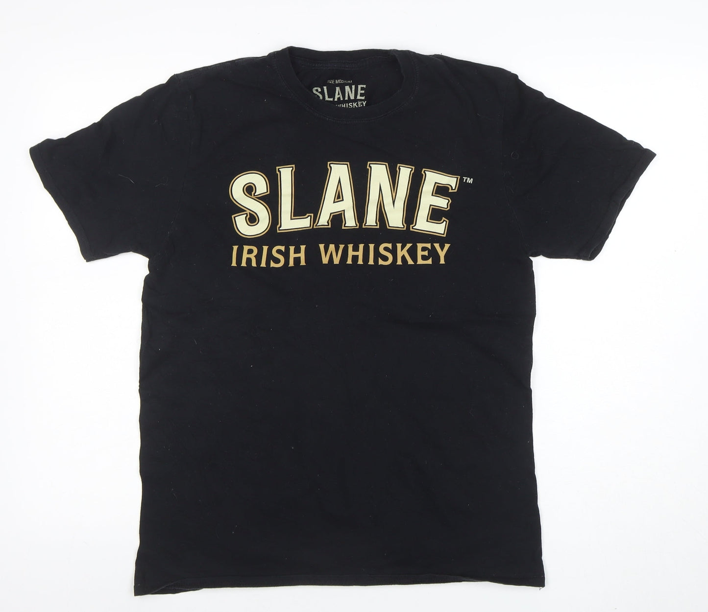 Mens UK Size M Slane Irish Whiskey Black  T-Shirt