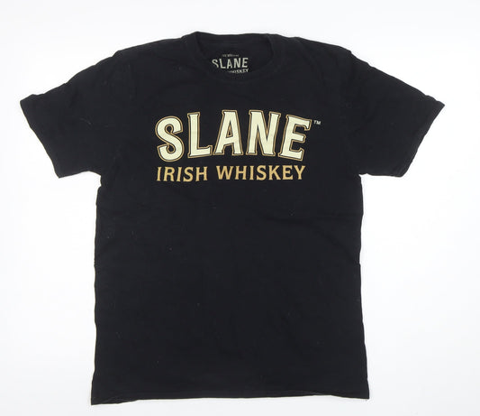 Mens UK Size M Slane Irish Whiskey Black  T-Shirt