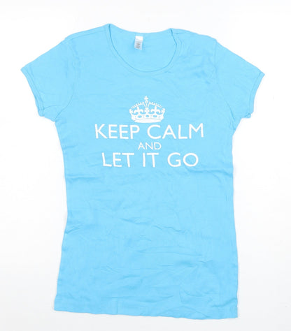 Womens UK Size M Bella Blue Basic T-Shirt