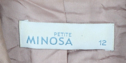 Womens UK Size 12 Minosa Petites Beige Blazer