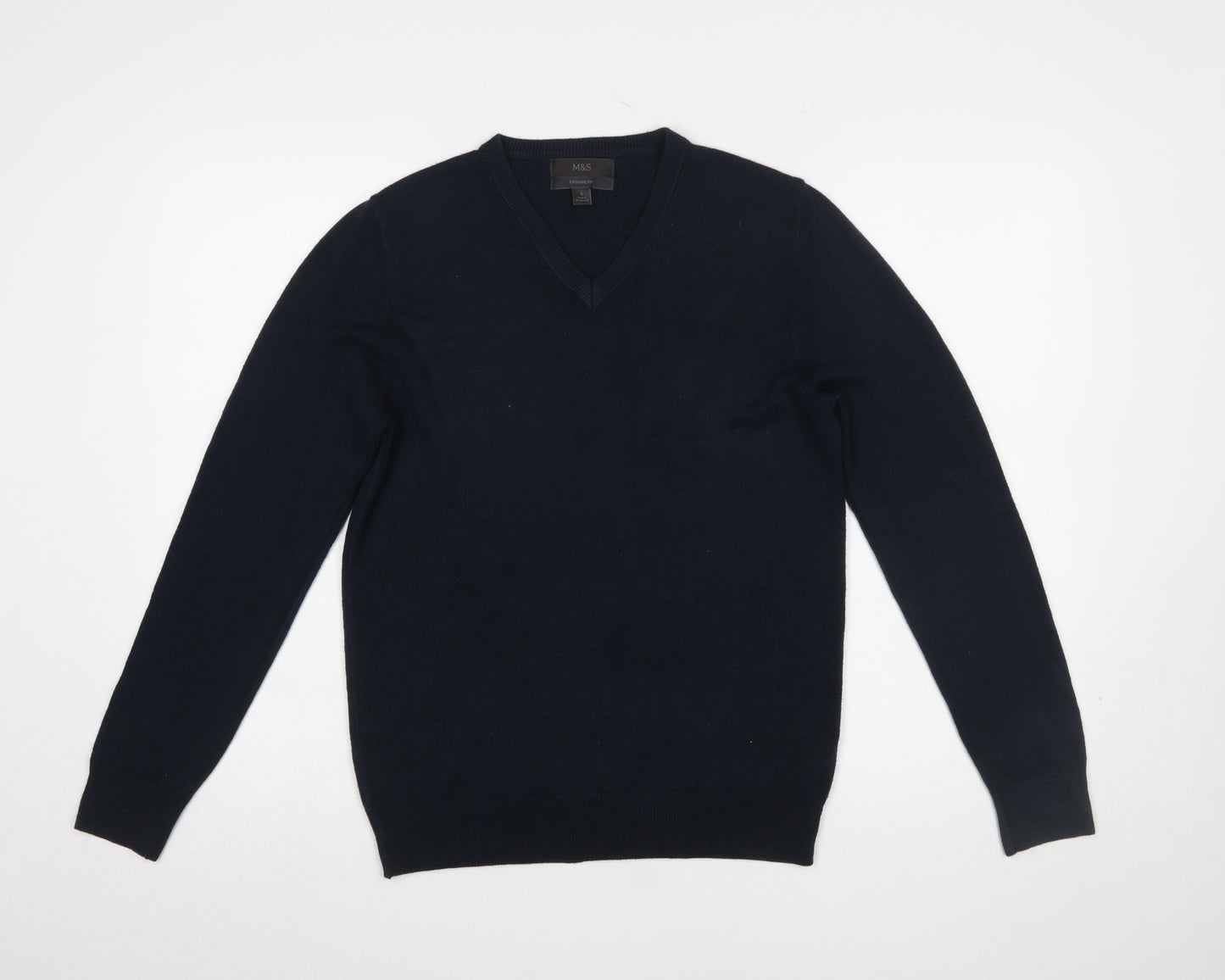 Mens UK Size S Marks and Spencer Blue Pullover Jumper