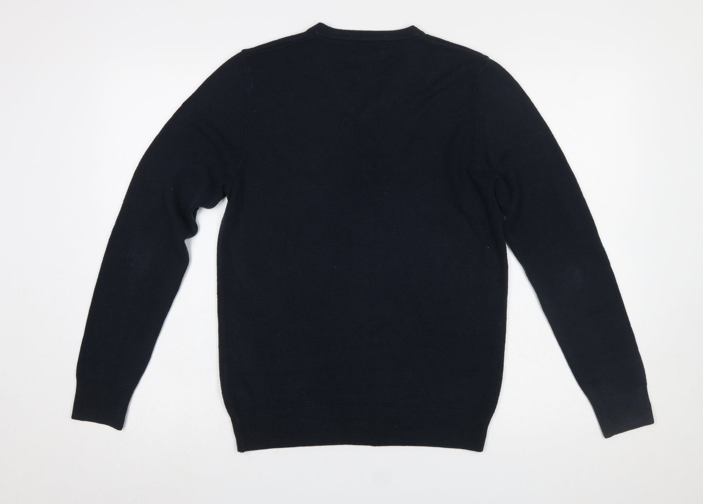 Mens UK Size S Marks and Spencer Blue Pullover Jumper