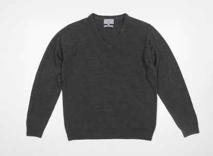 Mens UK Size L Marks and Spencer Grey Pullover Jumper