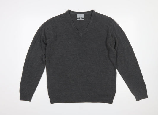 Mens UK Size L Marks and Spencer Grey Pullover Jumper