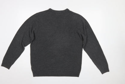 Mens UK Size L Marks and Spencer Grey Pullover Jumper