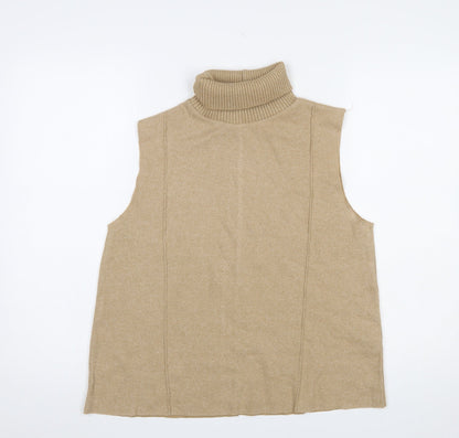 Womens UK Size 14 Zara Beige Vest Jumper
