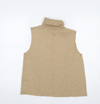 Womens UK Size 14 Zara Beige Vest Jumper