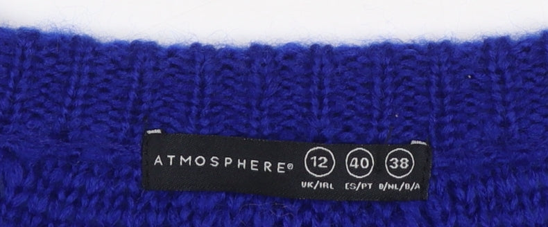 Womens UK Size 12 Atmosphere Blue Pullover Jumper