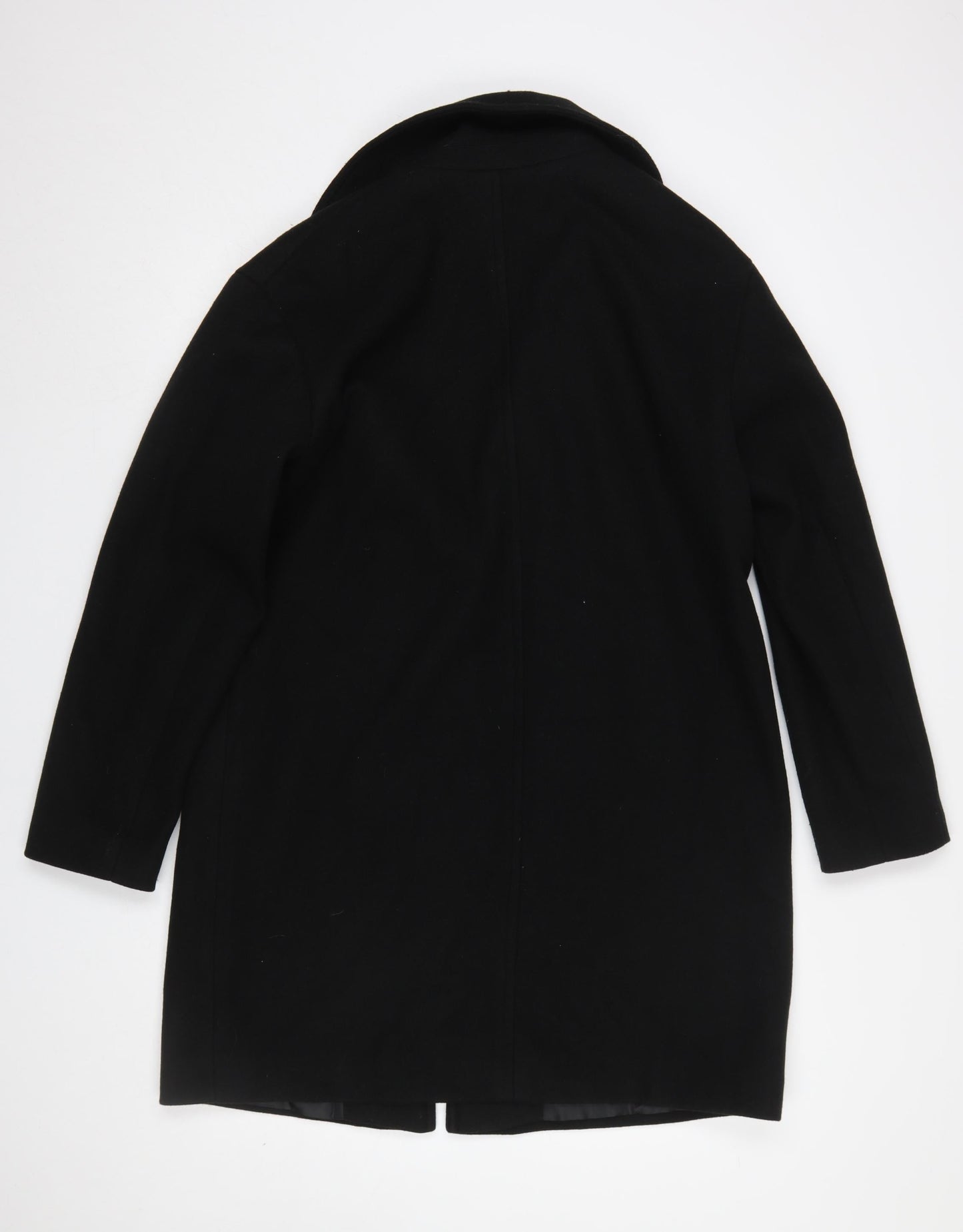 Womens UK Size 12 Marks and Spencer Black Overcoat