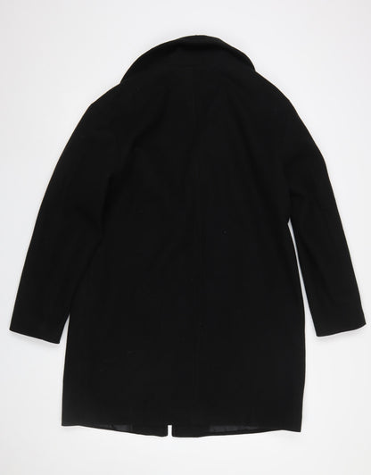 Womens UK Size 12 Marks and Spencer Black Overcoat