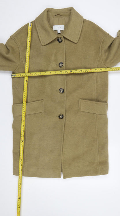 Womens UK Size 6 Marks and Spencer Beige Overcoat