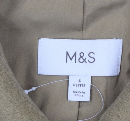 Womens UK Size 6 Marks and Spencer Beige Overcoat