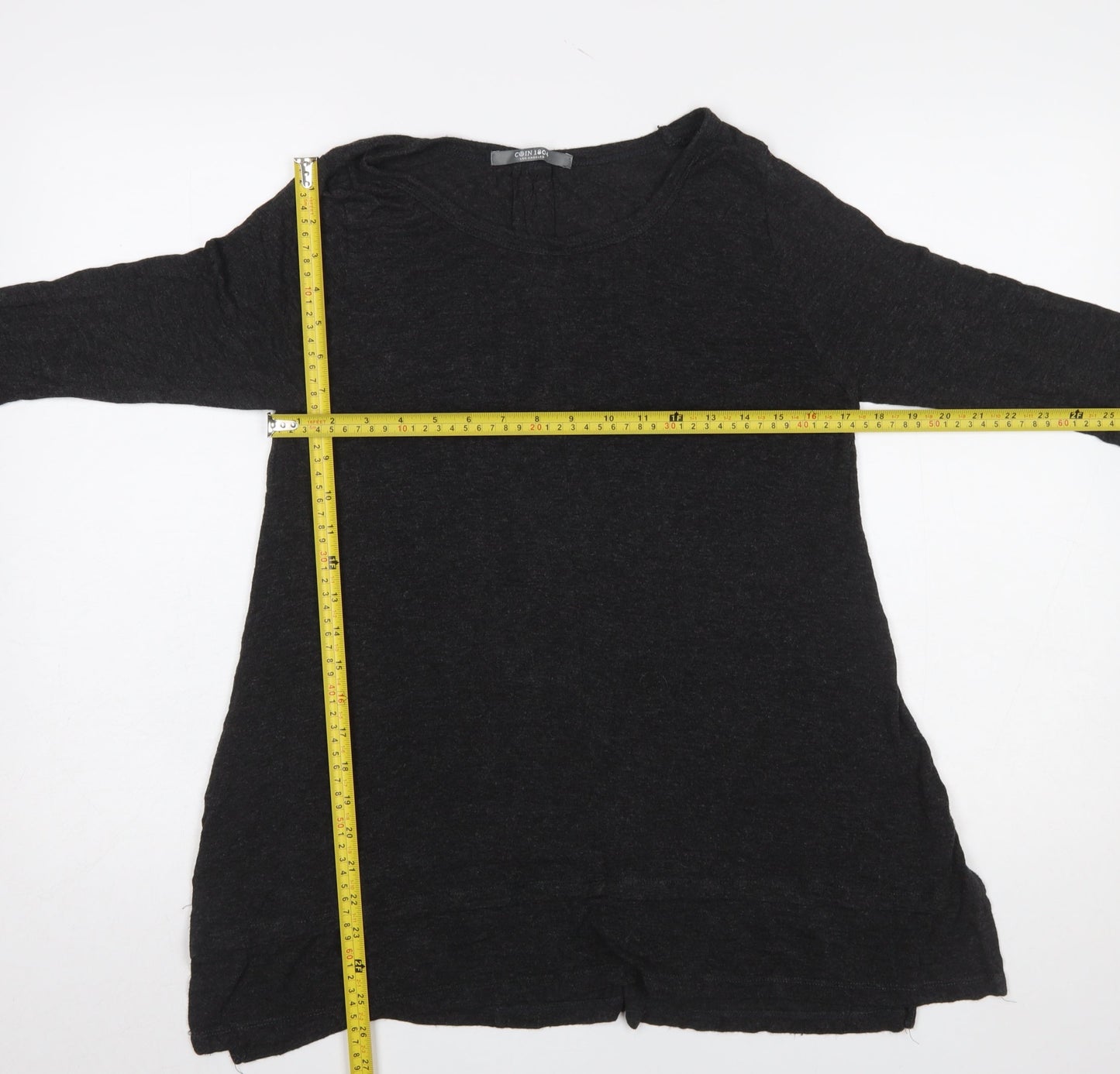 Womens UK Size M COIN 1804 Black Tunic Blouse