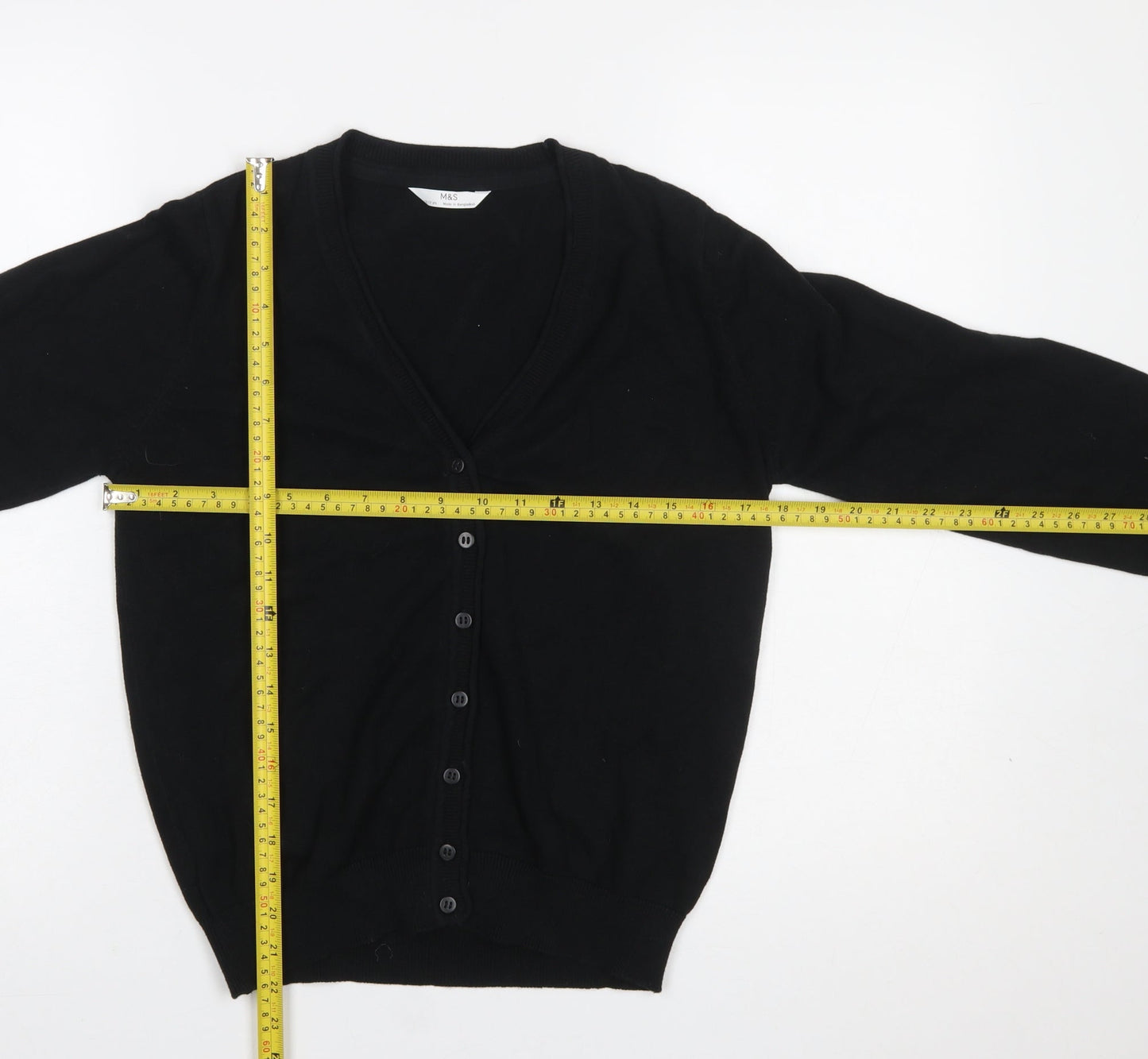 Girls UK Size 12-13 Years Marks and Spencer Black Cardigan Jumper