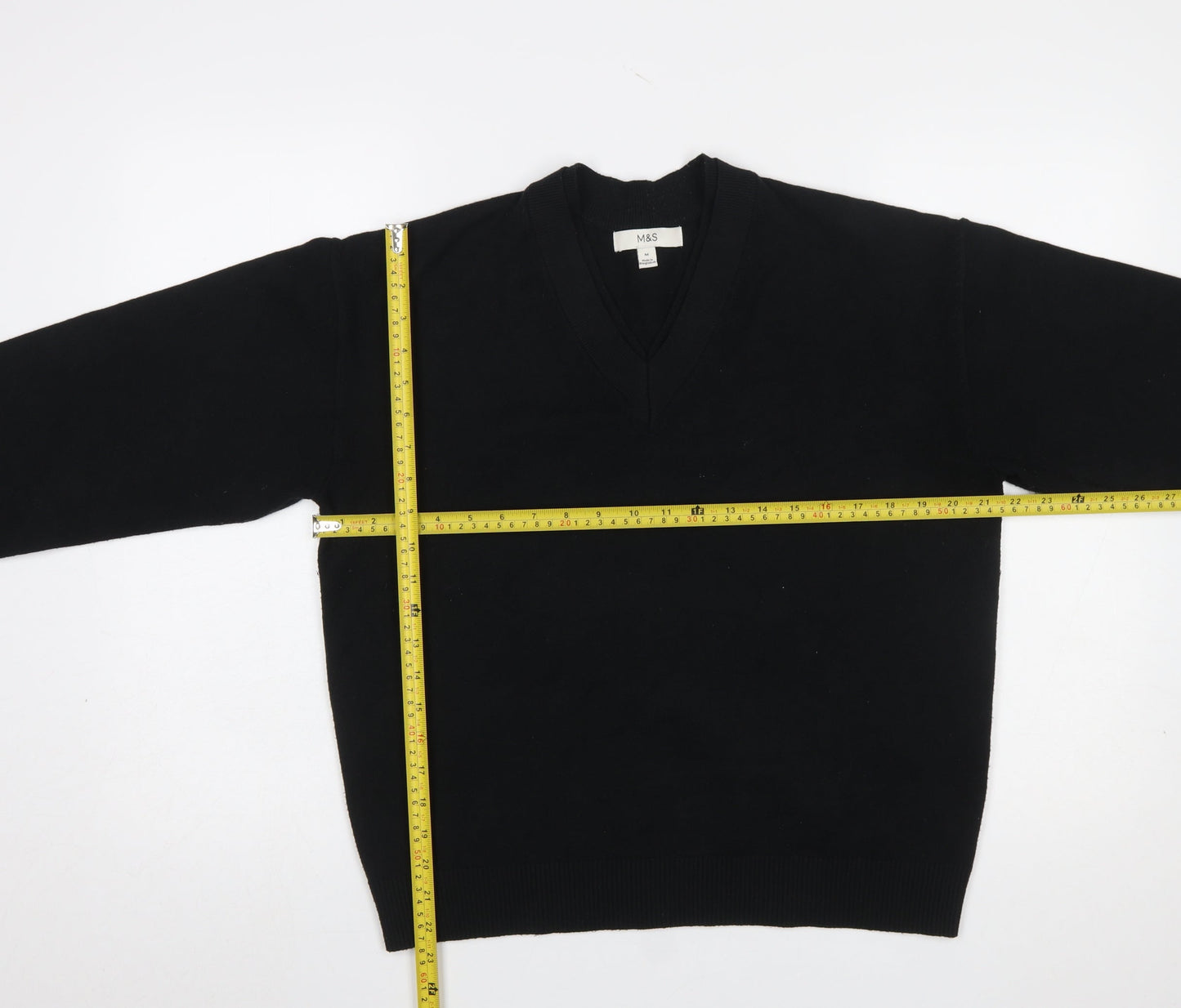 Womens UK Size M Marks and Spencer Black Pullover Jumper