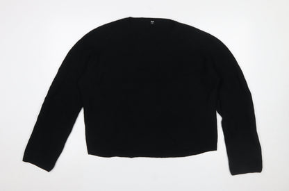 Womens UK Size M Uniqlo Black Pullover Jumper