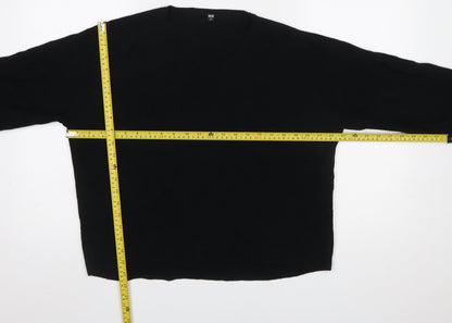 Womens UK Size M Uniqlo Black Pullover Jumper