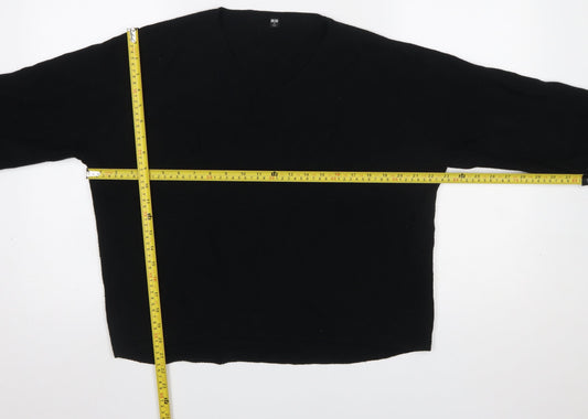Womens UK Size M Uniqlo Black Pullover Jumper