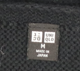 Womens UK Size M Uniqlo Black Pullover Jumper