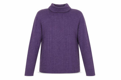Womens UK Size M Requirements Purple Pullover Jumper