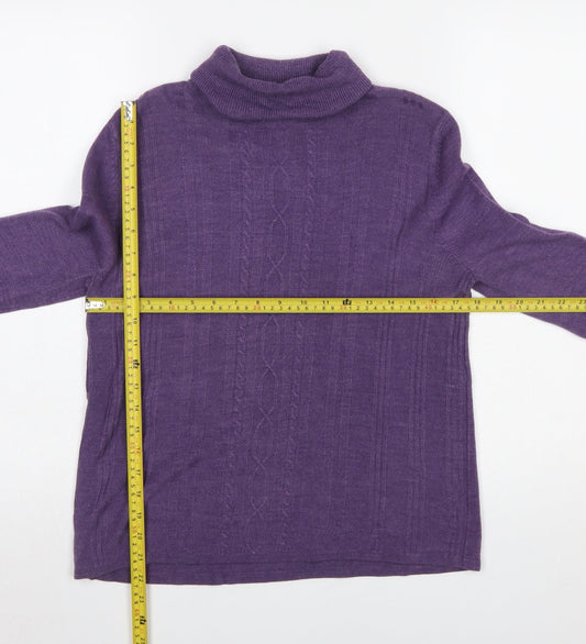 Womens UK Size M Requirements Purple Pullover Jumper