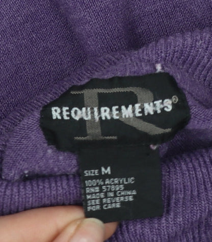 Womens UK Size M Requirements Purple Pullover Jumper