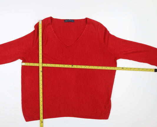 Womens UK Size 16 Marks and Spencer Red Pullover Jumper