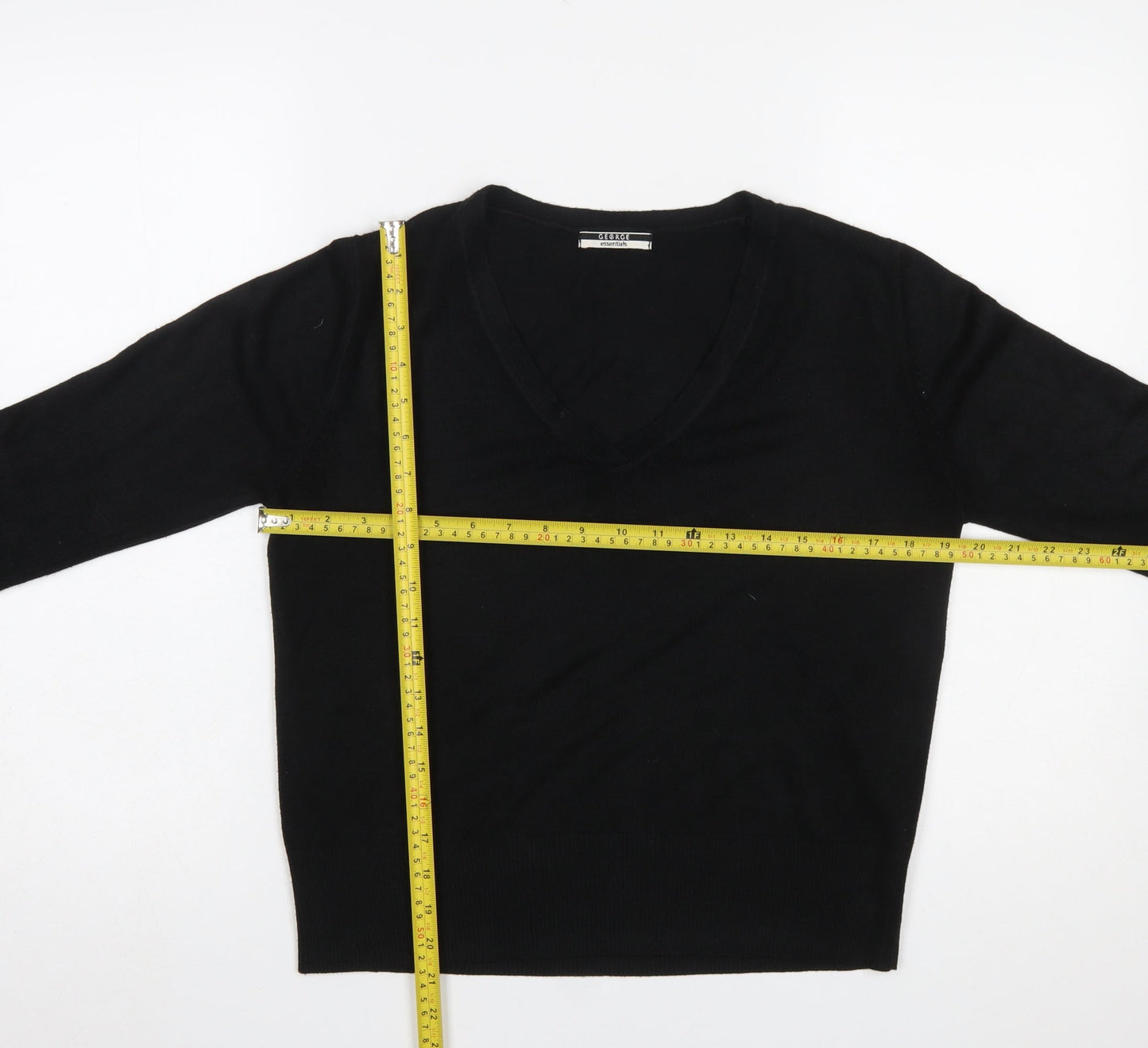 Womens UK Size 12 George Black Pullover Jumper