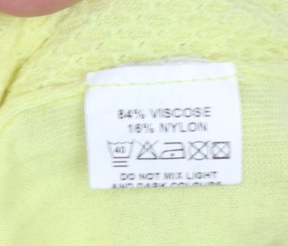 Womens UK Size L Paraphrase Yellow Pullover Jumper