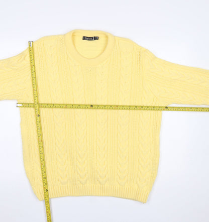 Womens UK Size L Envy Yellow Pullover Jumper