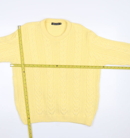 Womens UK Size L Envy Yellow Pullover Jumper