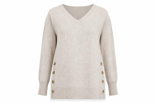 Womens UK Size M Tahari Beige Pullover Jumper