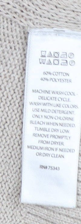 Womens UK Size M Tahari Beige Pullover Jumper