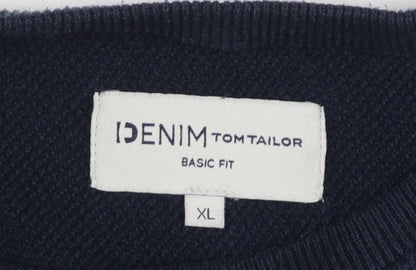 Mens UK Size XL TOM TAILOR Blue Pullover Jumper