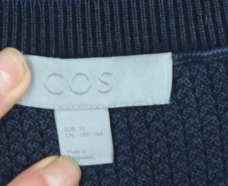 Mens UK Size XL COS Blue Pullover Jumper