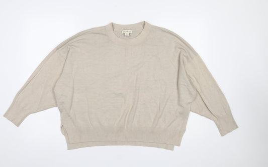 Womens UK Size L Oasis Beige Pullover Jumper