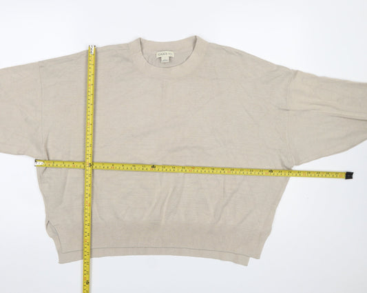 Womens UK Size L Oasis Beige Pullover Jumper