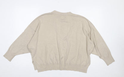 Womens UK Size L Oasis Beige Pullover Jumper