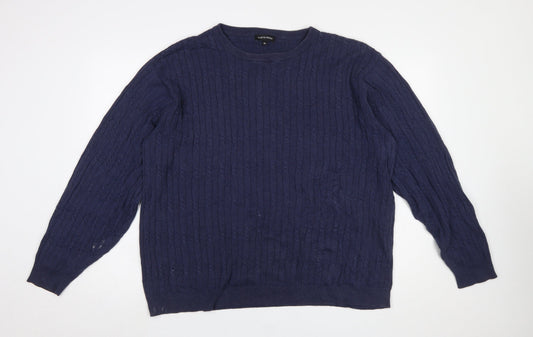 Mens UK Size XL Austin Reed Blue Pullover Jumper