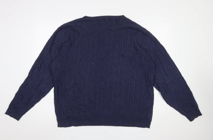 Mens UK Size XL Austin Reed Blue Pullover Jumper