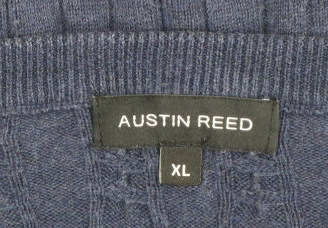 Mens UK Size XL Austin Reed Blue Pullover Jumper