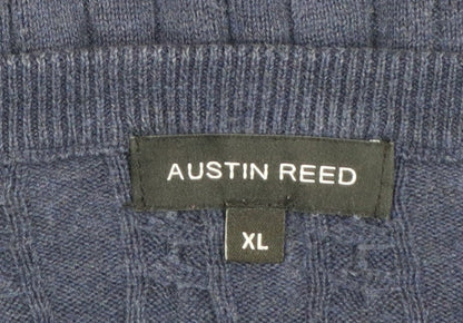 Mens UK Size XL Austin Reed Blue Pullover Jumper
