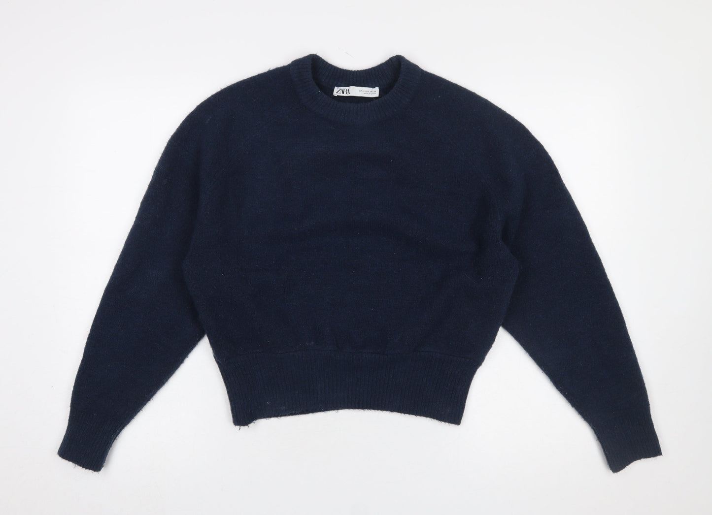 Womens UK Size 8 Zara Blue Pullover Jumper